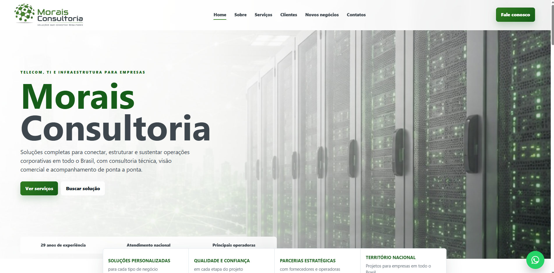 Site Morais Consultoria desenvolvido pela BDG Sistemas